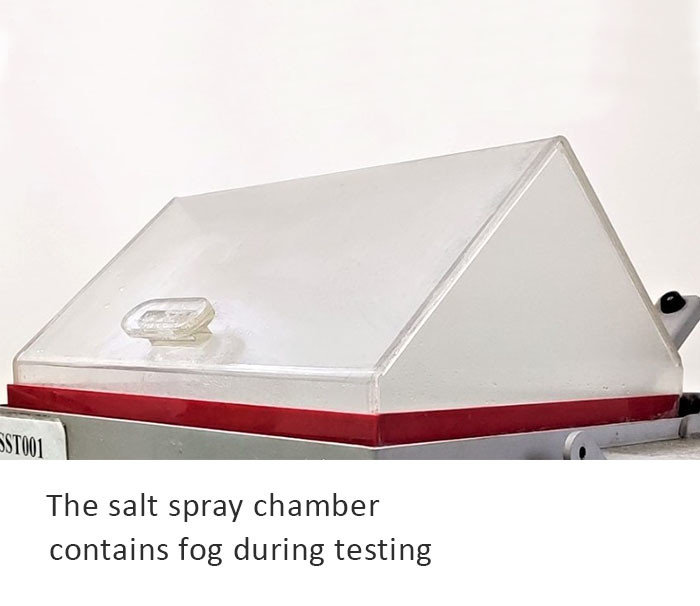 During salt spray testing During salt spray testing