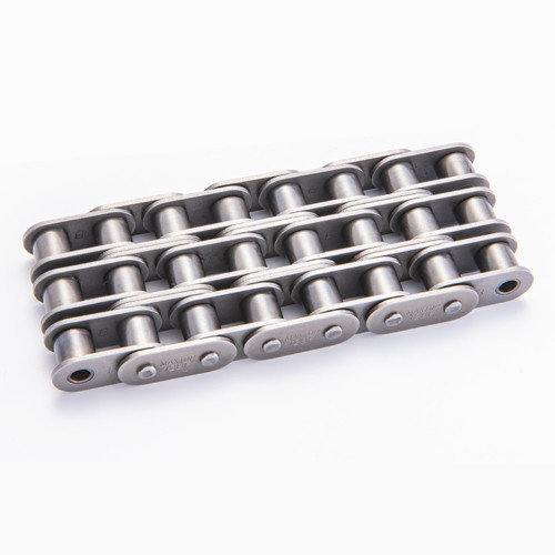 ISO British standard triple strand straight sidebar roller chain